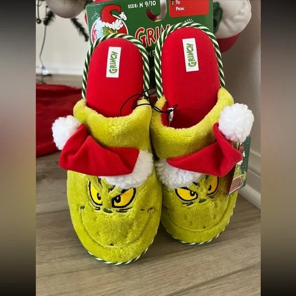 Grinch slippers for men hot sale